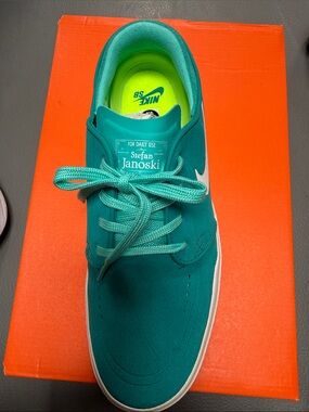 Nike Stefan Janoski Teal with Neon Yellow Insole